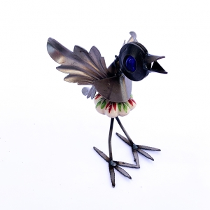 Colorful Bird with Cabinet Knob Body